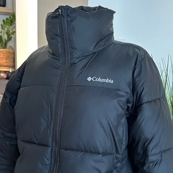 Like New - Columbia Midnight Black Puffer Jacket - Size L - Picture 4 of 13